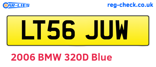 LT56JUW are the vehicle registration plates.