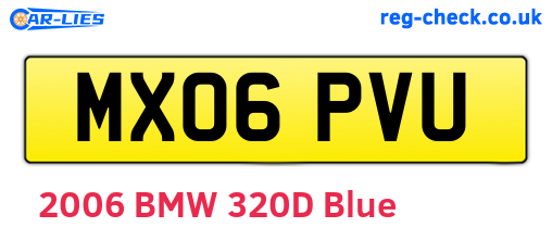 MX06PVU are the vehicle registration plates.