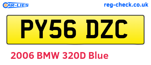 PY56DZC are the vehicle registration plates.