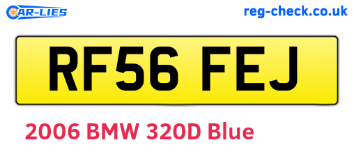 RF56FEJ are the vehicle registration plates.