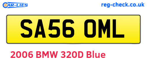 SA56OML are the vehicle registration plates.