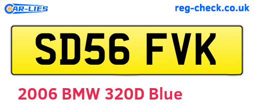 SD56FVK are the vehicle registration plates.