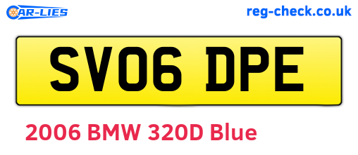 SV06DPE are the vehicle registration plates.