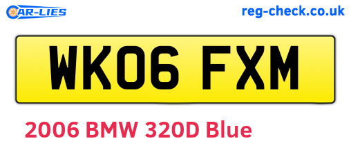 WK06FXM are the vehicle registration plates.