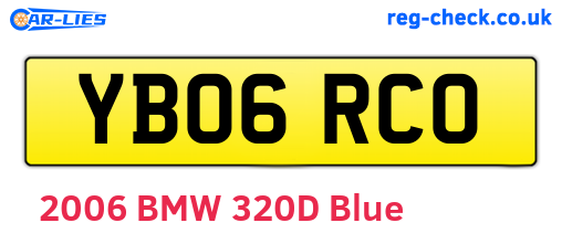 YB06RCO are the vehicle registration plates.
