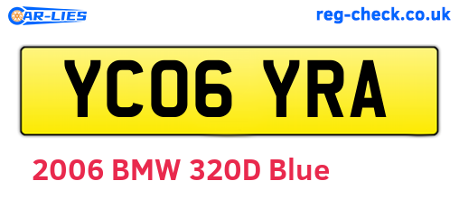 YC06YRA are the vehicle registration plates.