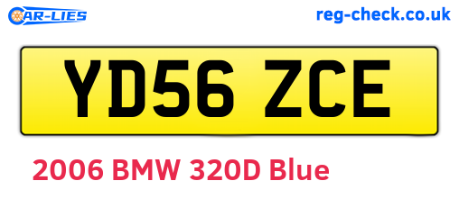 YD56ZCE are the vehicle registration plates.