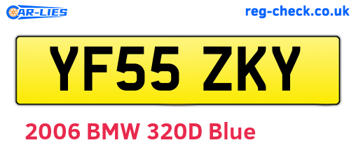YF55ZKY are the vehicle registration plates.