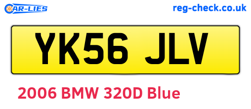YK56JLV are the vehicle registration plates.