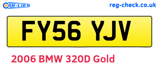 FY56YJV are the vehicle registration plates.