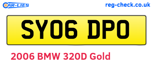 SY06DPO are the vehicle registration plates.
