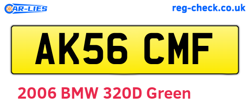 AK56CMF are the vehicle registration plates.