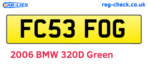FC53FOG are the vehicle registration plates.