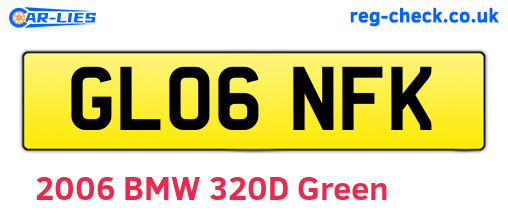 GL06NFK are the vehicle registration plates.