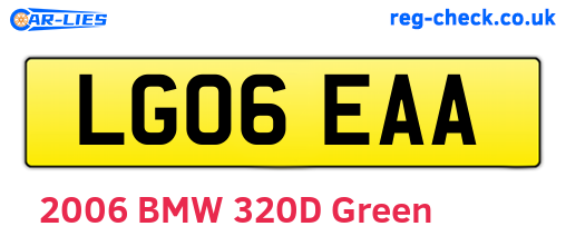 LG06EAA are the vehicle registration plates.