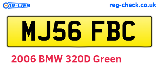 MJ56FBC are the vehicle registration plates.