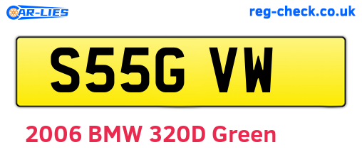 S55GVW are the vehicle registration plates.