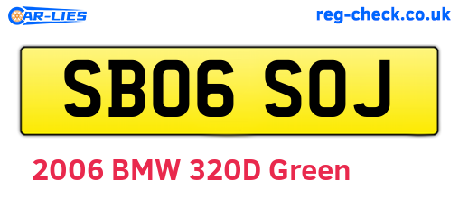 SB06SOJ are the vehicle registration plates.