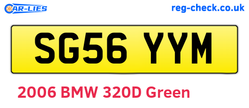 SG56YYM are the vehicle registration plates.