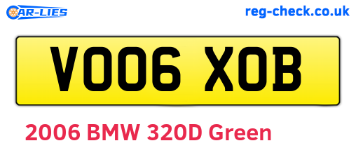 VO06XOB are the vehicle registration plates.