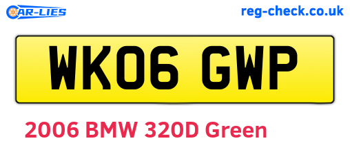 WK06GWP are the vehicle registration plates.