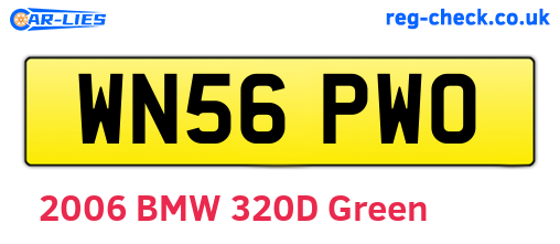 WN56PWO are the vehicle registration plates.
