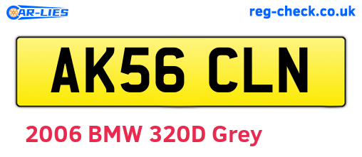 AK56CLN are the vehicle registration plates.
