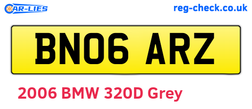 BN06ARZ are the vehicle registration plates.