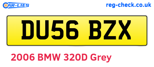 DU56BZX are the vehicle registration plates.
