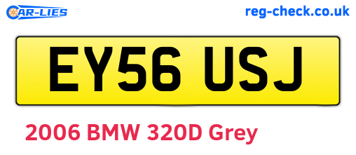 EY56USJ are the vehicle registration plates.