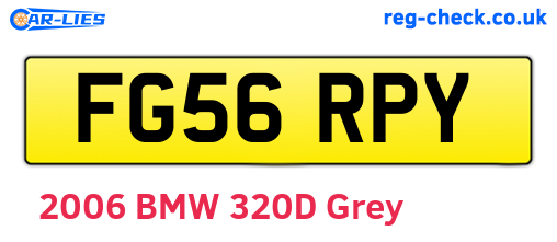 FG56RPY are the vehicle registration plates.