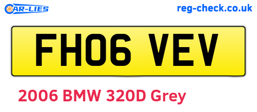 FH06VEV are the vehicle registration plates.