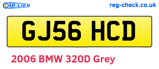 GJ56HCD are the vehicle registration plates.