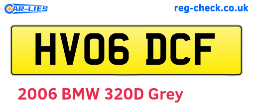 HV06DCF are the vehicle registration plates.