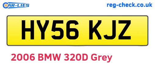 HY56KJZ are the vehicle registration plates.
