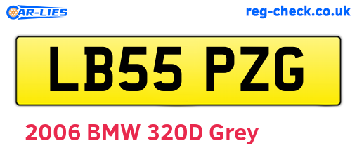 LB55PZG are the vehicle registration plates.
