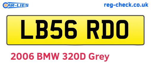LB56RDO are the vehicle registration plates.
