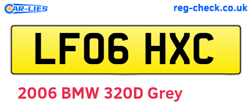 LF06HXC are the vehicle registration plates.