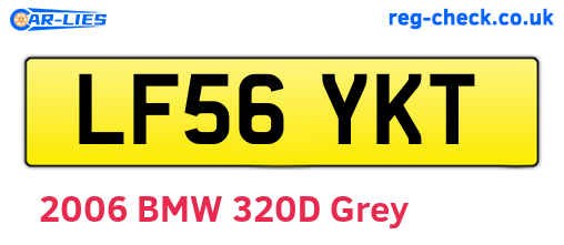 LF56YKT are the vehicle registration plates.