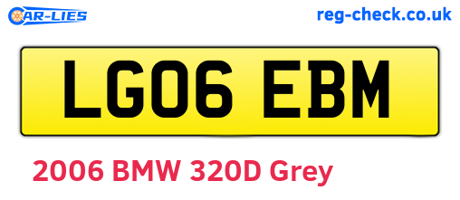 LG06EBM are the vehicle registration plates.