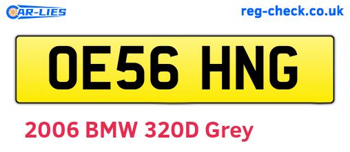 OE56HNG are the vehicle registration plates.