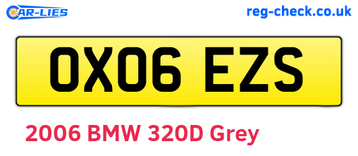 OX06EZS are the vehicle registration plates.