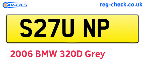 S27UNP are the vehicle registration plates.