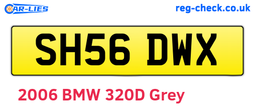 SH56DWX are the vehicle registration plates.