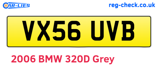 VX56UVB are the vehicle registration plates.