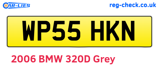 WP55HKN are the vehicle registration plates.