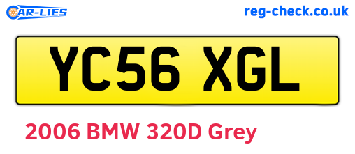 YC56XGL are the vehicle registration plates.
