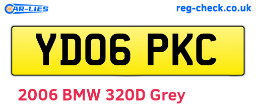 YD06PKC are the vehicle registration plates.