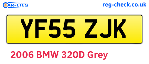 YF55ZJK are the vehicle registration plates.