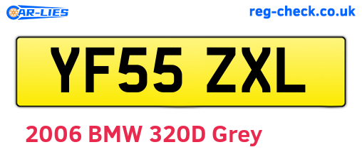 YF55ZXL are the vehicle registration plates.